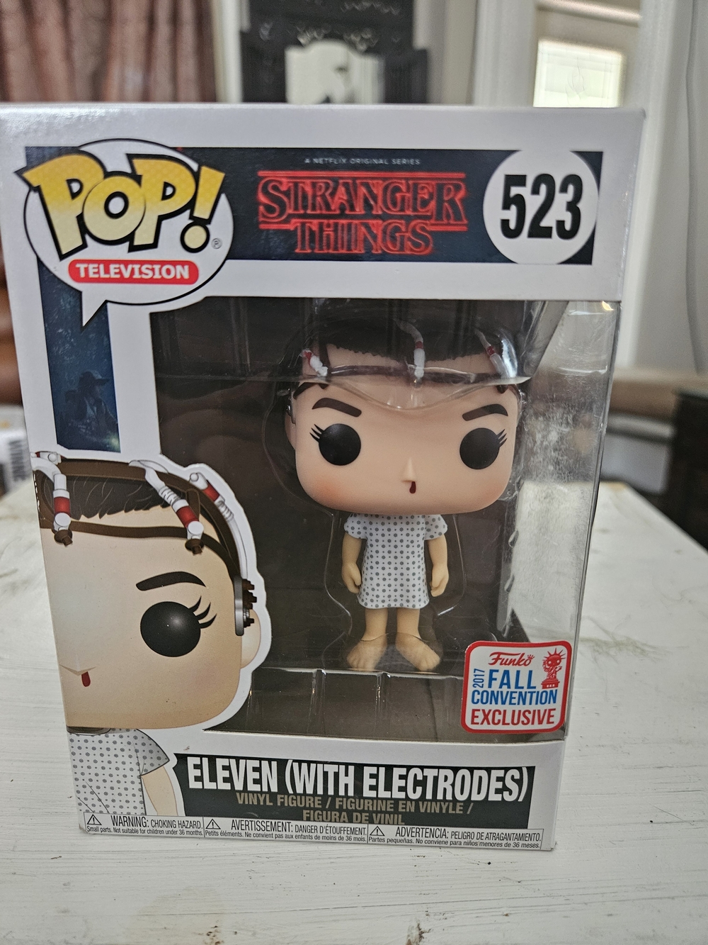 Funko Pop! Stranger Things Eleven (With Electrodes) - Black, White, Red